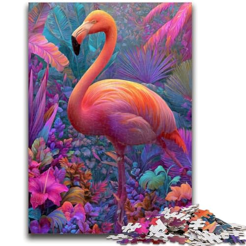 Puzzle für Teenager, 1000 Teile, Regenwald-Flamingo, geeignet für Kinder ab 14 Jahren, anspruchsvolles Spiel, tolles Geschenk zum Spielen, 50x75cm von LYXIANY