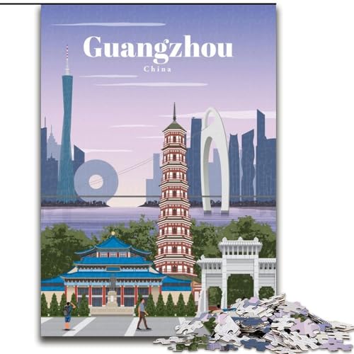 Puzzle für Teenager, 1000 Teile, Reise nach Guangzhou, Spielzeug, Lernspiele, Stressabbau, tolle Geschenke und Spielzeuge, 38x26cm Puzzle für Teenager, 1000 Teile, Reise nach Guangzhou, Spielzeug, Lernspiele, Stressabbau, tolle Geschenke und Spielzeuge, 38x26cm von LYXIANY
