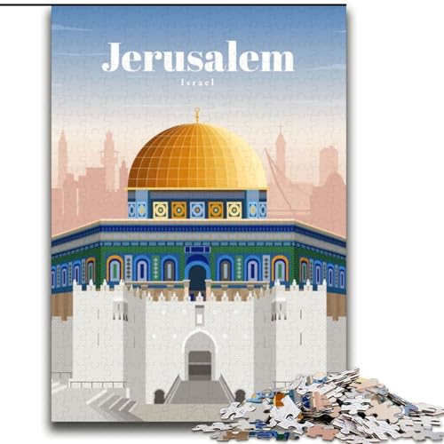 Puzzle für Teenager, 1000 Teile, Reise nach Jerusalem, Spielzeug, Lernspiele, Stressabbau, tolle Geschenke und Spielzeuge, 38x52cm Puzzle für Teenager, 1000 Teile, Reise nach Jerusalem, Spielzeug, Lernspiele, Stressabbau, tolle Geschenke und Spielzeuge, 38x52cm von LYXIANY