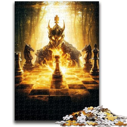 Puzzle für Teenager, 1000 Teile, Schach Spielen, anspruchsvolles Spiel und Familienspiel, ganze Familie, 50x75cm von LYXIANY