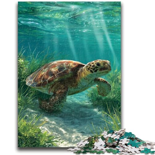 Puzzle für Teenager, 1000 Teile, Schildkrötenspielzeug, Lernspiele, Stressabbau, geeignet als Schreibtischdekoration, 26x38cm von LYXIANY