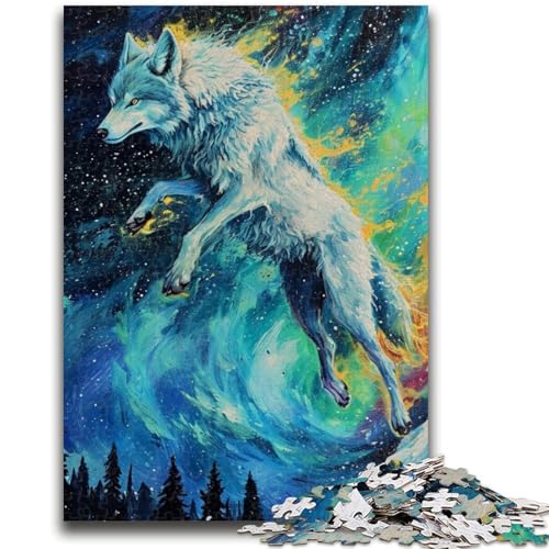 Puzzle für Teenager, 1000 Teile, Spirit Wolf, geeignet für Kinder ab 14 Jahren, anspruchsvolles Spiel, tolles Geschenk zum Spielen, 50x75cm von LYXIANY