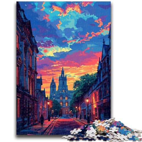 Puzzle für Teenager, 1000 Teile, Stadt bei Sonnenuntergang, geeignet für Kinder ab 14 Jahren, anspruchsvolles Spiel, tolles Geschenk zum Spielen, 38x26cm von LYXIANY