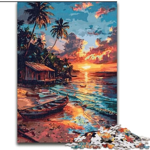 Puzzle für Teenager, 1000 Teile, Strand-Segelboote, Spielzeug, Lernspiele, Stressabbau, tolle Geschenke und Spielzeuge, 50x75cm Puzzle für Teenager, 1000 Teile, Strand-Segelboote, Spielzeug, Lernspiele, Stressabbau, tolle Geschenke und Spielzeuge, 50x75cm von LYXIANY