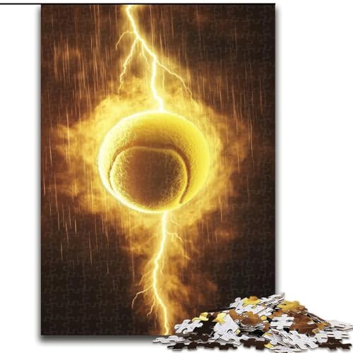 Puzzle für Teenager, 1000 Teile, Tennissport, anspruchsvolles Spiel und Familienspiel mit vollständig ineinandergreifenden, zufällig geformten Teilen, 38x26cm von LYXIANY