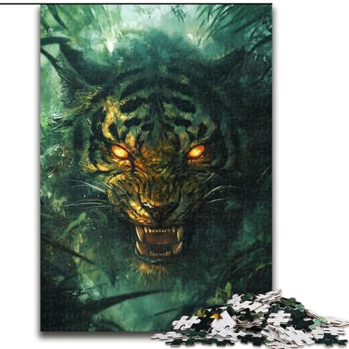 Puzzle für Teenager, 1000 Teile, Tiger, Spielzeug, Lernspiele, Stressabbau, tolle Geschenke und Spielzeuge, 26x38cm von LYXIANY