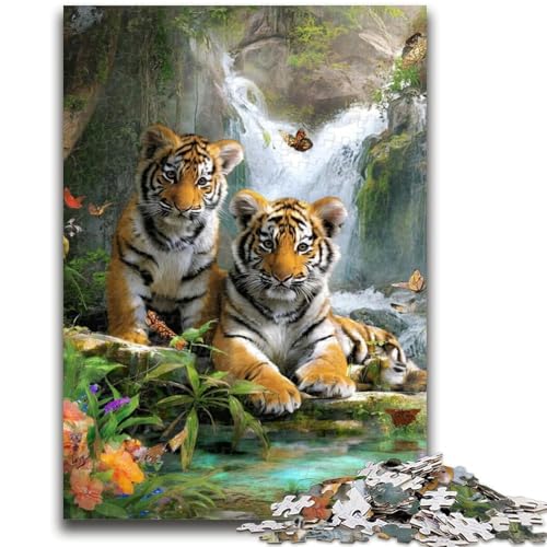 Puzzle für Teenager, 1000 Teile, Tiger, anspruchsvolles Spiel und Familienspiel, Lernspiel für Geburtstag, Weihnachten, 26x38cm von LYXIANY