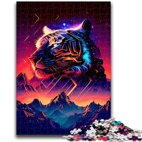 Puzzle für Teenager, 1000 Teile, Tiger, anspruchsvolles Spiel und Familienspiel, Lernspiel für Geburtstag, Weihnachten, 26x38cm von LYXIANY