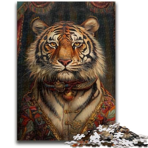 Puzzle für Teenager, 1000 Teile, Tiger, anspruchsvolles Spiel und Familienspiel, Lernspiel für Geburtstag, Weihnachten, 26x38cm von LYXIANY