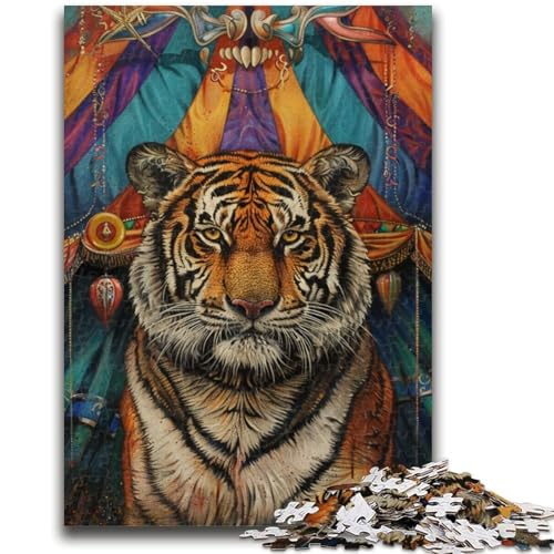 Puzzle für Teenager, 1000 Teile, Tiger, anspruchsvolles Spiel und Familienspiel, Lernspiel für Geburtstag, Weihnachten, 50x75cm von LYXIANY