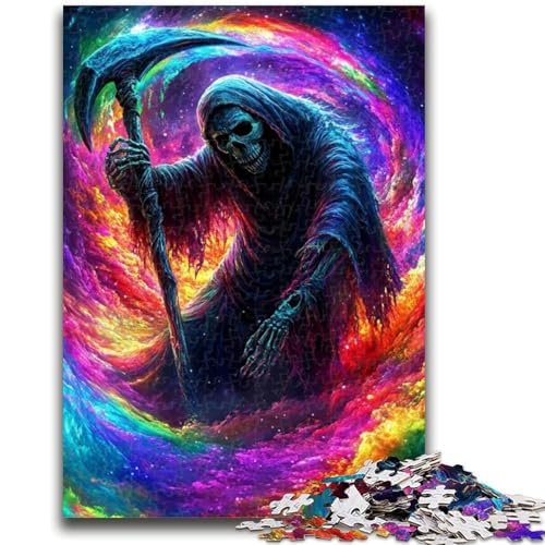 Puzzle für Teenager, 1000 Teile, Totenkopf-Puzzle zum Stressabbau, Staycation-Zeitvertreib, mit passendem Poster und Quizblatt, 26x38cm von LYXIANY