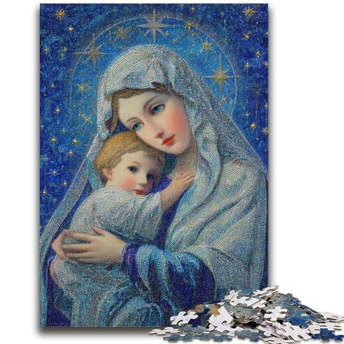 Puzzle für Teenager, 1000 Teile, Unsere Liebe Frau von Maria Anspruchsvoll zu vervollständigen, Aber unterhaltsames und humorvolles Lernspiel zum Geburtstag, 26x38cm von LYXIANY