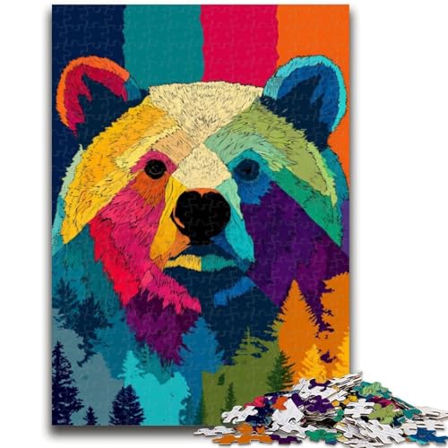 Puzzle für Teenager, 1000 Teile, Waldbraunbär, anspruchsvolles Spiel und Familienspiel, Lernspiel für Geburtstag, Weihnachten, 26x38cm von LYXIANY