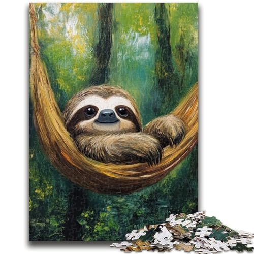 Puzzle für Teenager, 1000 Teile, Waldfaultier, hilft dem Gehirn, süchtig machendes Spielzeug zu trainieren, um Geduld zu fördern, Künstlersammlung, Bildende Kunst, 50x75cm Puzzle für Teenager, 1000 Teile, Waldfaultier, hilft dem Gehirn, süchtig machendes Spielzeug zu trainieren, um Geduld zu fördern, Künstlersammlung, Bildende Kunst, 50x75cm von LYXIANY