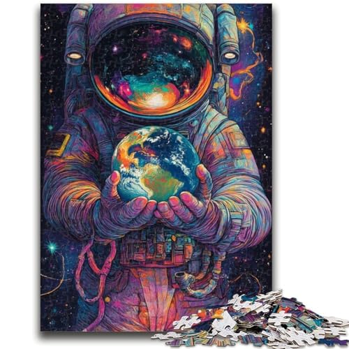 Puzzle für Teenager, 1000 Teile, Weltraumastronaut, geeignet für Kinder ab 14 Jahren, anspruchsvolles Spiel, tolles Geschenk zum Spielen, 50x75cm von LYXIANY