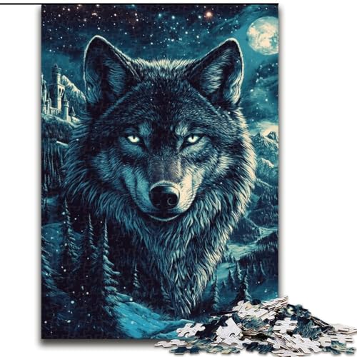 Puzzle für Teenager, 1000 Teile, Wolf, Spielzeug, Lernspiele, Stressabbau, tolle Geschenke und Spielzeuge, 50x75cm Puzzle für Teenager, 1000 Teile, Wolf, Spielzeug, Lernspiele, Stressabbau, tolle Geschenke und Spielzeuge, 50x75cm von LYXIANY