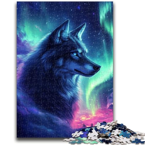 Puzzle für Teenager, 1000 Teile, Wolf unter der Aurora, Spielzeug, Lernspiele, Stressabbau, geeignet für die Schreibtischdekoration, 50x75cm Puzzle für Teenager, 1000 Teile, Wolf unter der Aurora, Spielzeug, Lernspiele, Stressabbau, geeignet für die Schreibtischdekoration, 50x75cm von LYXIANY