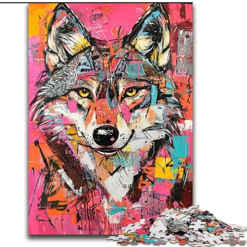 Puzzle für Teenager, 1000 Teile, Wolfskunst, Spielzeug, Lernspiele, Stressabbau, tolle Geschenke und Spielzeuge, 38x26cm von LYXIANY