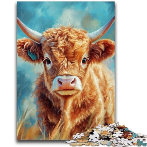 Puzzle für Teenager, 1000 Teile, Yak, lebendiges und einzigartiges Design, entspannendes und herausforderndes Puzzle-Erlebnis, 26x38cm von LYXIANY