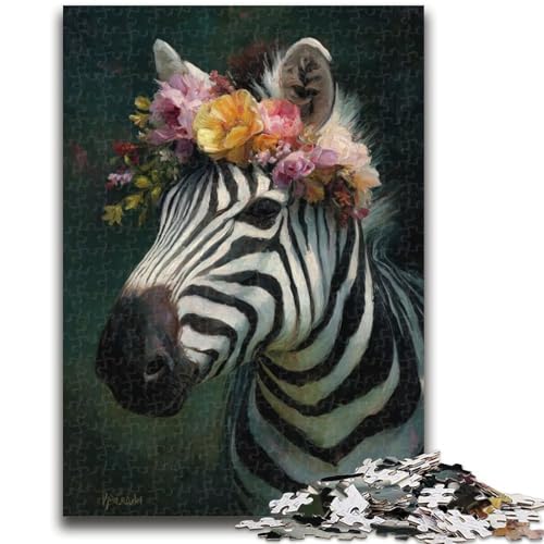 Puzzle für Teenager, 1000 Teile, Zebra, anspruchsvoll zu vervollständigen, Aber lustiges und humorvolles Lernspiel zum Geburtstag, 50x75cm von LYXIANY