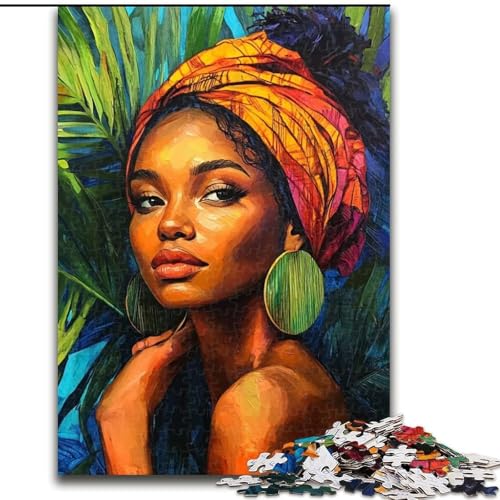 Puzzle für Teenager, 1000 Teile, afrikanische Frau, Spielzeug, Lernspiele, Stressabbau, tolle Geschenke und Spielzeuge, 26x38cm von LYXIANY