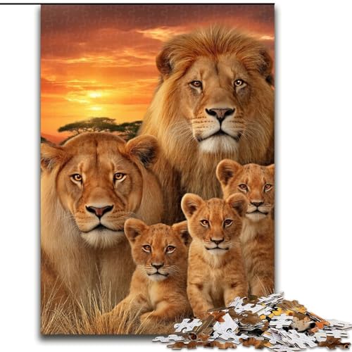 Puzzle für Teenager, 1000 Teile, afrikanische Löwenfamilie, Spielzeug, Lernspiele, Stressabbau, tolle Geschenke und Spielzeuge, 50x75cm Puzzle für Teenager, 1000 Teile, afrikanische Löwenfamilie, Spielzeug, Lernspiele, Stressabbau, tolle Geschenke und Spielzeuge, 50x75cm von LYXIANY
