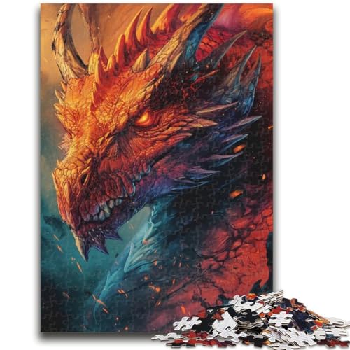 Puzzle für Teenager, 1000 Teile, chinesischer Drache, geeignet für Kinder ab 14 Jahren, anspruchsvolles Spiel, tolles Geschenk zum Spielen, 38x26cm von LYXIANY