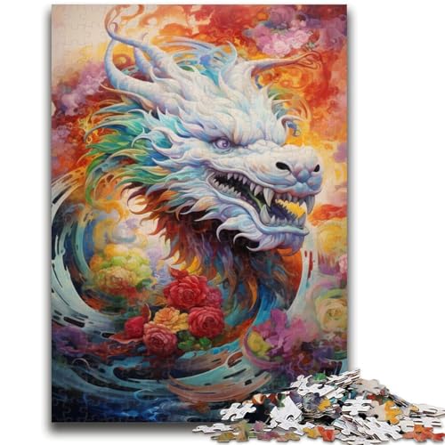 Puzzle für Teenager, 1000 Teile, farbenfrohe Drachenkunst, geeignet für Kinder ab 14 Jahren, anspruchsvolles Spiel, tolles Geschenk zum Spielen, 38x26cm von LYXIANY