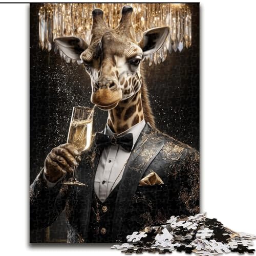 Puzzle für Teenager, 1000 Teile, goldene Schwarze Giraffe, für Lernspiele, Herausforderungsspielzeug, als Geschenk für die ganze Familie, 38x26cm Puzzle für Teenager, 1000 Teile, goldene Schwarze Giraffe, für Lernspiele, Herausforderungsspielzeug, als Geschenk für die ganze Familie, 38x26cm von LYXIANY