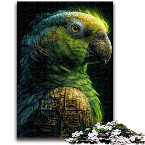 Puzzle für Teenager, 1000 Teile, kosmischer Papagei, Familienspiel, Stressabbau, schwierige Herausforderung, Wichtelgeschenke, 50x75cm von LYXIANY