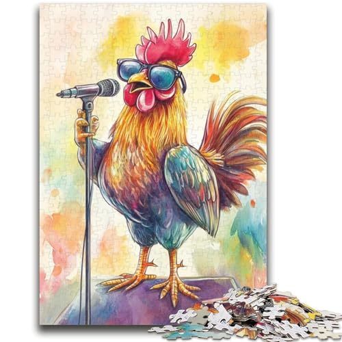 Puzzle für Teenager, 1000 Teile, singender Hahn, geeignet für Kinder ab 14 Jahren, anspruchsvolles Spiel, tolles Geschenk zum Spielen, 38x26cm von LYXIANY