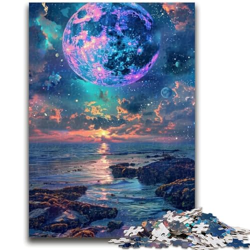 Puzzle für Teenager, 1000 Teile, unglaublich schöner Neonmond, geeignet für Kinder ab 14 Jahren, anspruchsvolles Spiel, tolles Geschenk zum Spielen, 50x75cm Puzzle für Teenager, 1000 Teile, unglaublich schöner Neonmond, geeignet für Kinder ab 14 Jahren, anspruchsvolles Spiel, tolles Geschenk zum Spielen, 50x75cm von LYXIANY