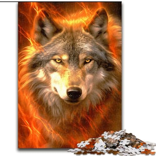 Puzzle für Teenager, 1000 Wolf, Spielzeug, Denkspiel, stärkt die Liebe zwischen Paaren, für Kinder ab 14 Jahren (Größe 26x38cm) von LYXIANY