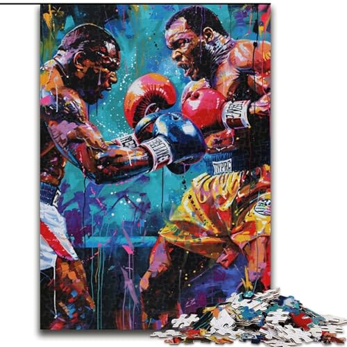 Puzzle für Teenager, 1000-teiliges Puzzle, Boxer, Quizspiel, Wanddekoration, einzigartige Geburtstags (Größe 50x75cm) von LYXIANY