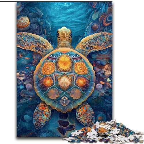 Puzzle für Teenager, 1000-teiliges Puzzle, Delfinpaar, Dekomprimierendes intellektuelles Lernspielzeug, Geburtstagsgeschenk, Geschenke (Größe 50x75cm) von LYXIANY