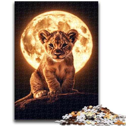 Puzzle für Teenager, 1000-teiliges Puzzle, Löwenjunges, herausfordernd zu vervollständigen, Aber lustiges und humorvolles Lernspiel zum Geburtstag, 50x75cm von LYXIANY