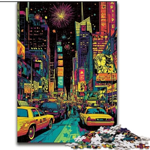 Puzzle für Teenager, 1000-teiliges Puzzle, New Yorker Stadtbild, Quizspiel, Wanddekoration, einzigartige Geburtstags (Größe 50x75cm) von LYXIANY