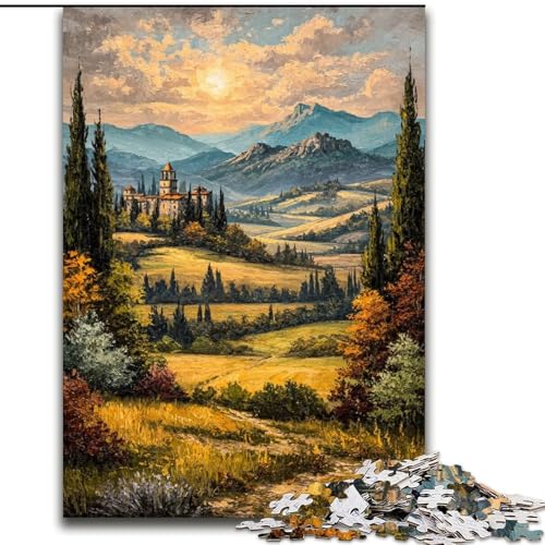 Puzzle für Teenager, 1000-teiliges Puzzle, französische Provence-Länder, Quizspiel, Wanddekoration, einzigartige Geburtstags (Größe 50x75cm) von LYXIANY