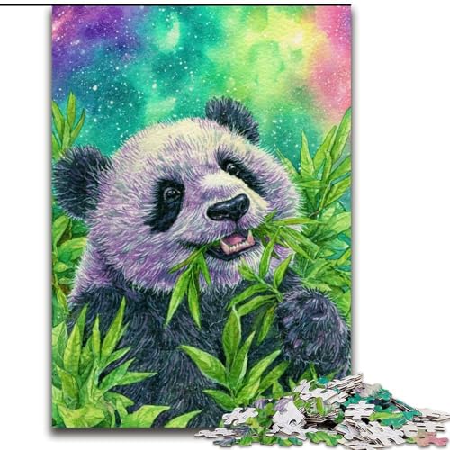 Puzzle für Teenager, 1000-teiliges Puzzle Panda im Bambuswald, geeignet für Personen ab 14 Jahren, anspruchsvoll zu vervollständigen, Aber lustig und humorvoll, tolles Geschenk (Größe 26x38cm) von LYXIANY
