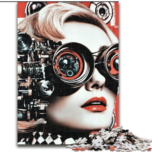 Puzzle für Teenager, 1000-teiliges Puzzle Psychedelische Kunst, dekomprimierendes intellektuelles Lernspielzeug ganze Familie (Größe 26x38cm) von LYXIANY