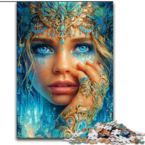 Puzzle für Teenager, 1000-teiliges Puzzle Schöne Frau, Quizspiel, Wanddekoration, einzigartige Geburtstags (Größe 50x75cm) von LYXIANY