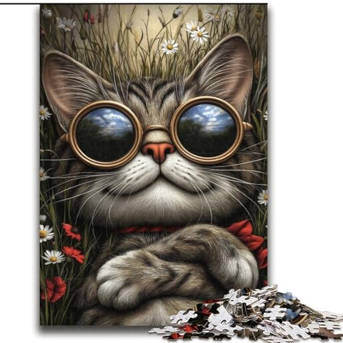 Puzzle für Teenager, 2000 Puzzles, Steampunk-Katzenspielzeug, Denkspiel zur Heimdekoration, für Kinder ab 14 Jahren, 70x100cm von LYXIANY