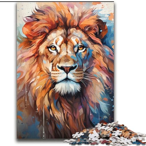 Puzzle für Teenager, 2000 Teile, Aquarelllöwe, geeignet für Kinder ab 14 Jahren, anspruchsvolles Spiel, tolles Geschenk zum Spielen, 70x100cm von LYXIANY