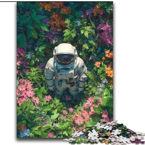 Puzzle für Teenager, 2000 Teile, Astronaut in den Blumen, geeignet für Kinder ab 14 Jahren, anspruchsvolles Spiel, tolles Geschenk zum Spielen, 70x100cm von LYXIANY