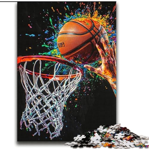 Puzzle für Teenager, 2000 Teile, Basketballsport, geeignet für Kinder ab 14 Jahren, anspruchsvolles Spiel, tolles Geschenk zum Spielen, 70x100cm von LYXIANY