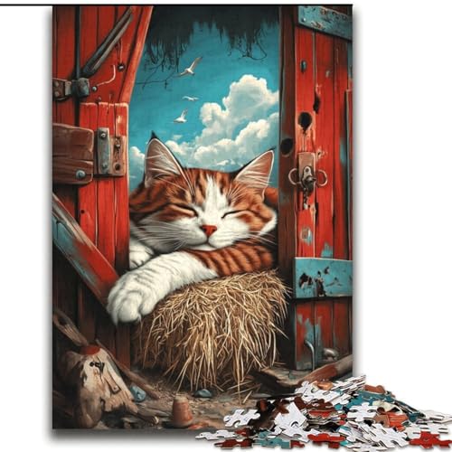 Puzzle für Teenager, 2000 Teile, Bauernhofkatze, geeignet für Kinder ab 14 Jahren, anspruchsvolles Spiel, tolles Geschenk zum Spielen, 70x100cm von LYXIANY