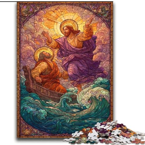 Puzzle für Teenager, 2000 Teile, Buntglas-Jesus, Spielzeug, Lernspiele, Stressabbau, tolle Geschenke und Spielzeuge, 70x100cm Puzzle für Teenager, 2000 Teile, Buntglas-Jesus, Spielzeug, Lernspiele, Stressabbau, tolle Geschenke und Spielzeuge, 70x100cm von LYXIANY