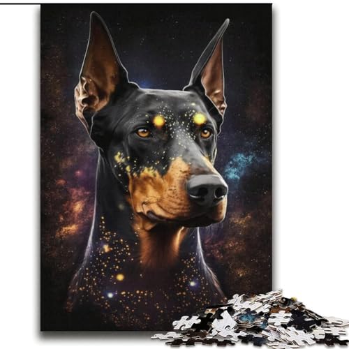 Puzzle für Teenager, 2000 Teile, Farbiger Dobermann, geeignet für Kinder ab 14 Jahren, anspruchsvolles Spiel, tolles Geschenk zum Spielen, 70x100cm von LYXIANY