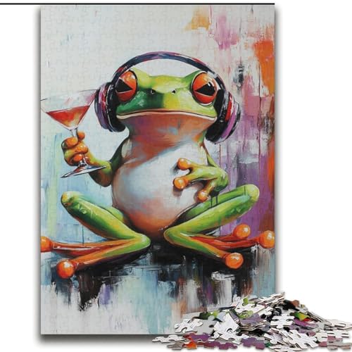 Puzzle für Teenager, 2000 Teile, Frosch hört Musik, anspruchsvolles Spiel und Familienspiel, Eltern-Kind-Interaktion, 70x100cm Puzzle für Teenager, 2000 Teile, Frosch hört Musik, anspruchsvolles Spiel und Familienspiel, Eltern-Kind-Interaktion, 70x100cm von LYXIANY