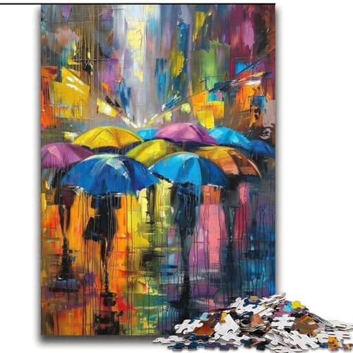 Puzzle für Teenager, 2000 Teile, Menschen im Regen, geeignet für Kinder ab 14 Jahren, anspruchsvolles Spiel, tolles Geschenk zum Spielen, 70x100cm von LYXIANY